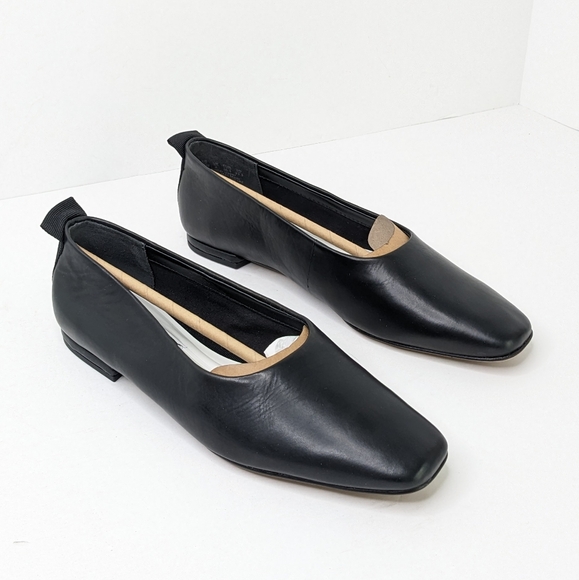 Franco Sarto Shoes - Franco Sarto Black Leather Flats